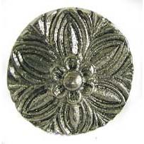 Emenee OR105-AMS Premier Collection Decorative Flower 1-1/4 inch x 1-1/4 inch in Antique Matte Silver Bloom Series